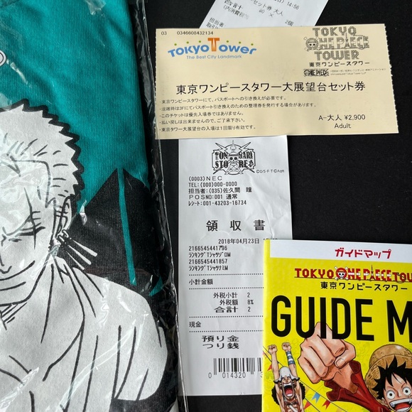 One Piece Tower character ranking T-shirt, Zoro (size M) - Picture 3 of 3